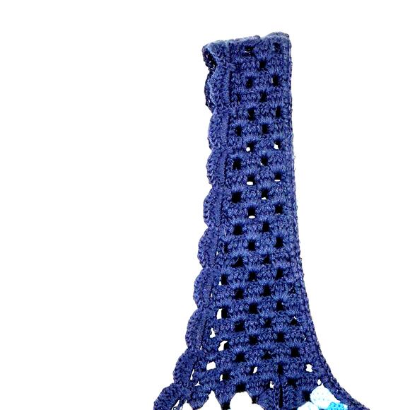 Granny Square Crochet Top Crochet Vest Women’s Top Tank 90’s Y2K Retro Boho Crop - Picture 3 of 12